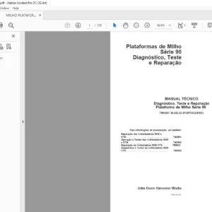 John Deere Plataformas de Milho Serie 90 Diagnostico, Teste e Reparacao MANUAL TECNICO - PDF DOWNLOAD(Portuguese)