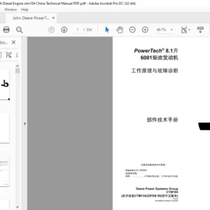 John Deere PowerTech Diesel Engine ctm184 China Technical Manual PDF