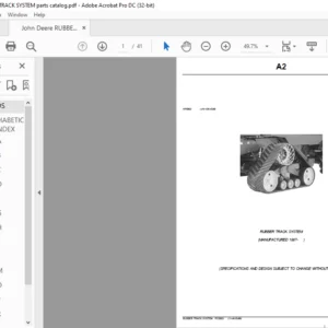 John Deere RUBBER TRACK SYSTEM Parts Catalog Manual - PDF DOWNLOAD