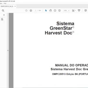 John Deere Sistema GreenStar Harvest Doc MANUAL DO OPERADOR - PDF DOWNLOAD