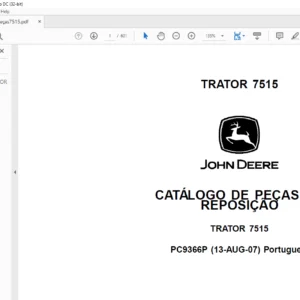 John Deere TRATOR 7515 CATÁLOGO DE PEÇAS DE REPOSIÇÃO - PDF DOWNLOAD (Portuguese)