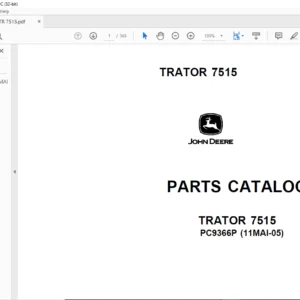John Deere TRATOR 7515 PARTS CATALOG MANUAL - PDF DOWNLOAD
