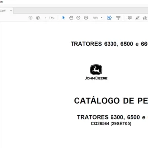 John Deere TRATORES 6300 6500 e 6600 CATÁLOGO DE PEÇAS - PDF DOWNLOAD