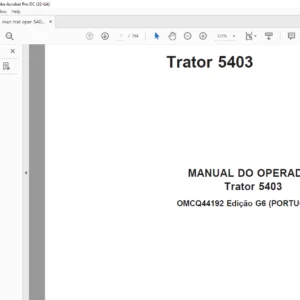 John Deere Trator 5403 MANUAL DO OPERADOR - PDF DOWNLOAD (Portuguese)