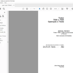 John Deere Trator 7500 e 7505 Operacao e Testes MANUAL TECNICO - PDF DOWNLOAD (Portuguese)