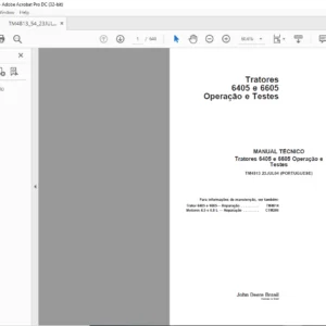 John Deere Tratores 6405 e 6605 Operacao e Testes MANUAL TECNICO - PDF DOWNLOAD (Portuguese)