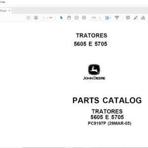 John Deere TRATORES 5605 E 5705 PARTS CATALOG MANUAL - PDF DOWNLOAD