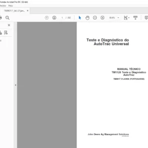 John deere Teste e Diagnostico do AutoTrac Universal MANUAL TECNICO - PDF DOWNLOAD(Portuguese)