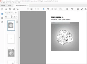 Rexroth Hydrostatic Pump A4VG Series 40 S032 CTM10078X19 Repair Manual EN PDF