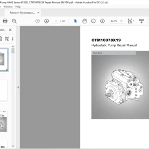 Rexroth Hydrostatic Pump A4VG Series 40 S032 CTM10078X19 Repair Manual EN PDF