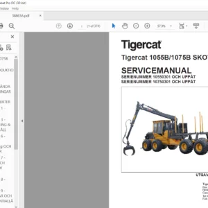 Tigercat 1055B 1075B SKOTARE SERVICE MANUAL - PDF DOWNLOAD (Swedish)