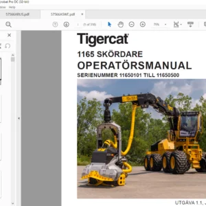 Tigercat 1165 SKÖRDARE OPERATÖRS MANUAL SN 11650101-11650500 - PDF DOWNLOAD