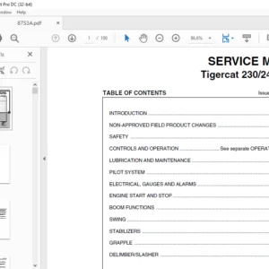 Tigercat 230 240 Loader SERVICE MANUAL - PDF DOWNLOAD