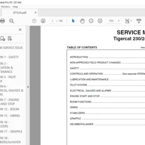 Tigercat 230 240 Loader Service Manual - PDF DOWNLOAD