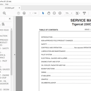 Tigercat 230C Loader Service Manual - PDF DOWNLOAD