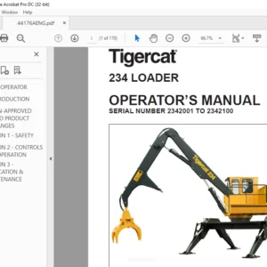 Tigercat 234 LOADER OPERATOR’S MANUAL Sn 2342001-2342100 - PDF DOWNLOAD