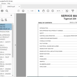 Tigercat 234 Loader SERVICE MANUAL - PDF DOWNLOAD