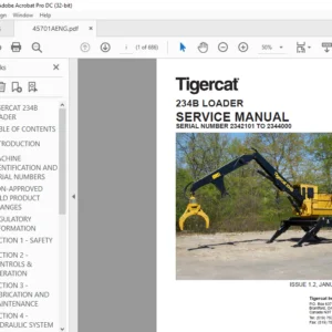 Tigercat 234B LOADER SERVICE MANUAL SN 2342101-2344000 - PDF DOWNLOAD