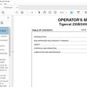 Tigercat 235B 245B Loader OPERATOR'S MANUAL - PDF DOWNLOAD