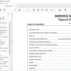 Tigercat 250 Loader Service Manual - PDF DOWNLOAD