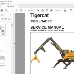 Tigercat 250B LOADER SERVICE MANUAL SN 2500501-2502000 - PDF DOWNLOAD