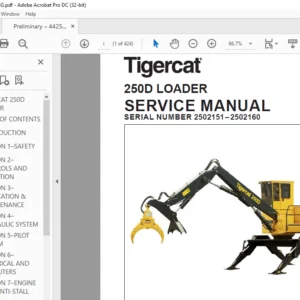 Tigercat 250D LOADER SERVICE MANUAL SN 2502151–2502160 - PDF DOWNLOAD