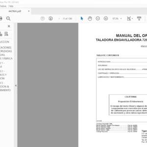 Tigercat 726E TALADORA ENGAVILLADORA MANUAL DEL OPERADOR - PDF DOWNLOAD