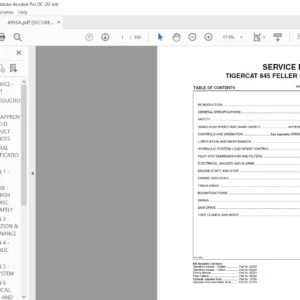 Tigercat 845 FELLER BUNCHER Service Manual - PDF DOWNLOAD