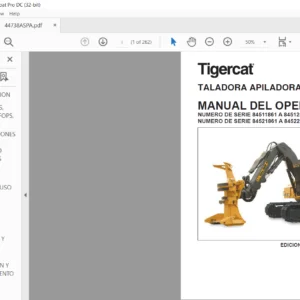Tigercat 845C L845C FELLER BUNCHER OPERATOR'S MANUAL - PDF DOWNLOAD