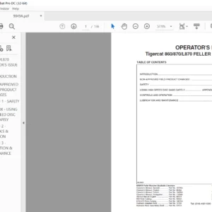Tigercat 860 870 L870 FELLER BUNCHER OPERATOR'S MANUAL - PDF DOWNLOAD