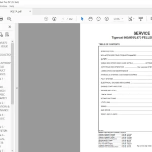 Tigercat 860 870 L870 FELLER BUNCHER SERVICE MANUAL - PDF DOWNLOAD