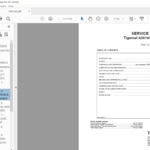 Tigercat AD610C CARRIER SERVICE MANUAL - PDF DOWNLOAD
