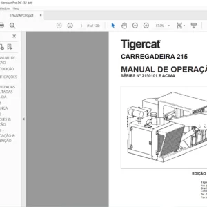 Tigercat CARREGADEIRA 215 MANUAL DE OPERAÇÃO SÉRIES Nº 2150101 E ACIMA - PDF DOWNLOAD