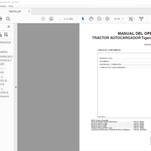 Tigercat F610C TRACTOR AUTOCARGADOR MANUAL DEL OPERADOR - PDF DOWNLOAD (Galician)
