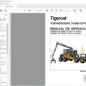 Tigercat FORWARDERS 1055B 1075B MANUAL DE SERVIÇO - [Portuguese]