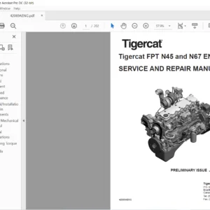 Tigercat FPT N45 & N67 ENGINE SERVICE & REPAIR MANUAL - PDF DOWNLOAD
