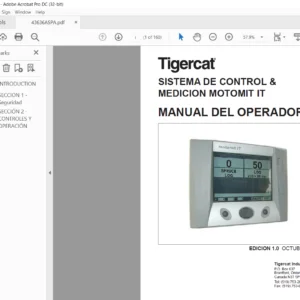 Tigercat SISTEMA DE CONTROL & MEDICION MOTOMIT IT MANUAL DEL OPERADOR - PDF DOWNLOAD (Spanish)