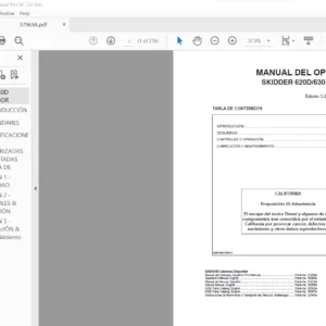 Tigercat SKIDDER 620D 630D MANUAL DEL OPERADOR - PDF DOWNLOAD (Spanish)
