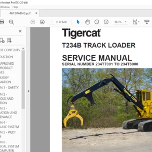 Tigercat T234B TRACK LOADER SERVICE MANUAL SN 234T7001-234T8000 - PDF DOWNLOAD