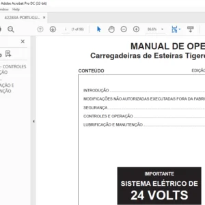 Tigercat T250B Carregadeiras de Esteiras MANUAL DE OPERAÇÃO - PDF DOWNLOAD(Portuguese)