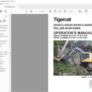 Tigercat X822C LX822C X830C LX830C FELLER BUNCHERS Operator's Manual - PDF DOWNLOAD