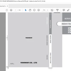 Yanmar Industrial Engines 3TNM74F 3TNV74F 3TNV80F 0BTN4G00300 Service Manual EN PDF