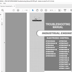 Yanmar Industrial Engines 3TNV82A - 4TNV106T 0DTNVG00600 Troubleshooting Manual EN PDF 