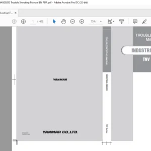 Yanmar Industrial Engines TNV Series 0DTN4G00200 Trouble Shooting Manual EN PDF