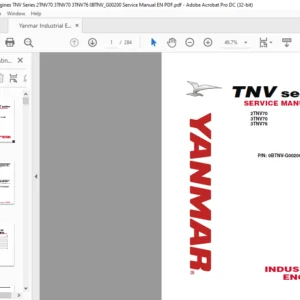 Yanmar Industrial Engines TNV Series 2TNV70 3TNV70 3TNV76 0BTNV_G00200 Service Manual EN PDF