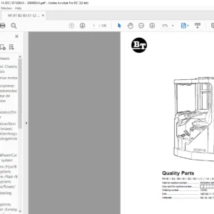BT RR B1 / B2 / B3 / E1 / E2 / E3 / ( C ) / 14 ( DC ) Quality Parts Manual - PDF DOWNLOAD