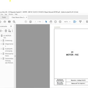 CLAAS 210-220-230 01 MOTOR - F5C Reparatur handbuch - PDF DOWNLOAD (German)