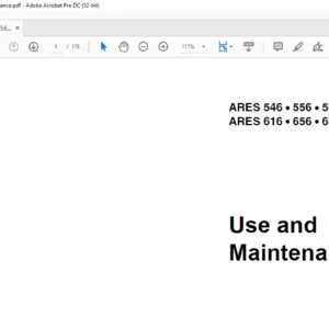CLAAS ARES 546 556 566 ARES 616 656 696 Use and Maintenance Manual - PDF DOWNLOAD