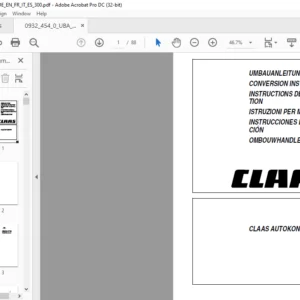 CLAAS AUTOKONTUR Conversion Instructions Manual _EN_DE_FR_IT_ES_NL_ - PDF DOWNLOAD