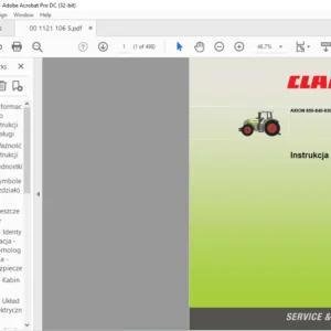 CLAAS AXION 850-840-830-820-810 C.I.S. instrukcja obsługi - PDF DOWNLOAD (Polish)